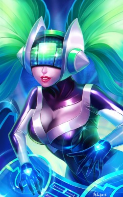 Dj Sona Kinetic By Feli Hd Wallpaper Fan Art Artwork - Dj Sona  - HD Wallpaper