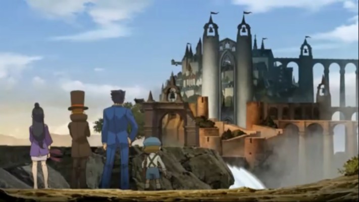 Professor Layton Vs Phoenix Wright Official Art - 1280x720 Wallpaper