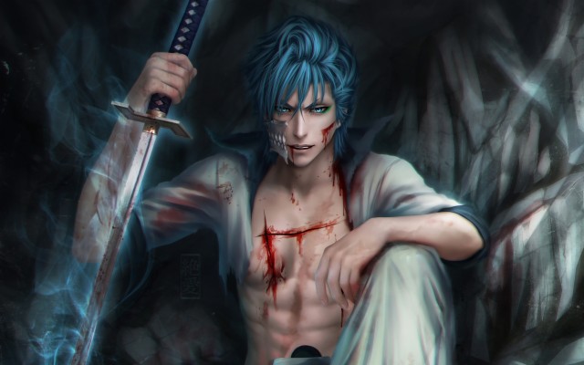 Grimmjow Jaegerjaquez, Sword, Arrancar, Artwork, Bleach, - Grimmjow ...