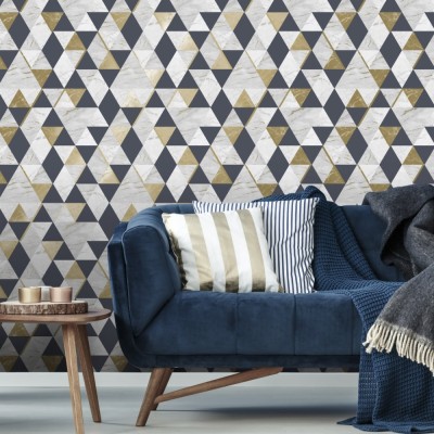 Blue And Gold Wallpapers Interior - 1000x1000 Wallpaper - teahub.io