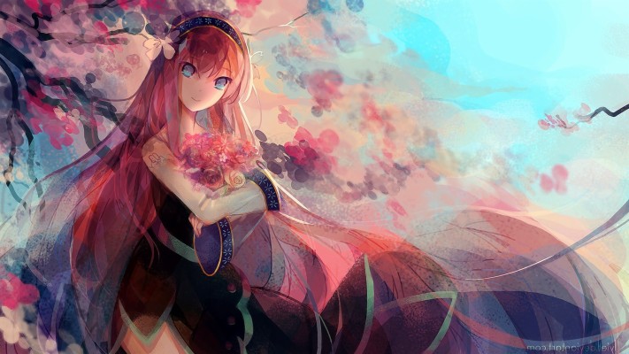 Cute Anime Flower Girl - 2560x1440 Wallpaper - teahub.io