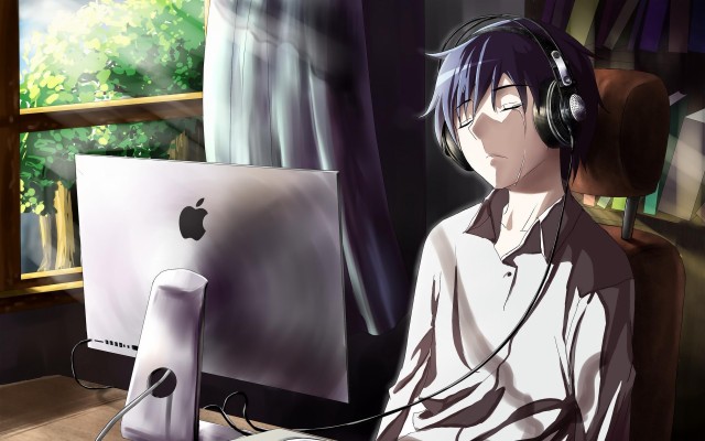 Anime Computer Background Anime Boy On Computer 19x10 Wallpaper Teahub Io