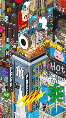 Cartoon, Habbo, And Hiphop Image - Eboy New York - 577x1024 Wallpaper ...
