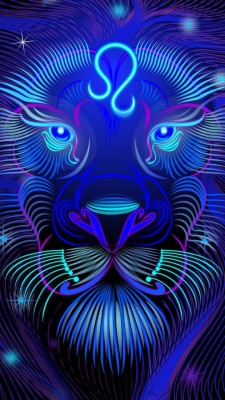 Neon Blue Leo - 720x1280 Wallpaper - teahub.io