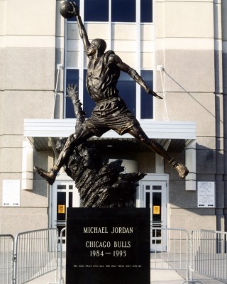 michael jordan statue unc