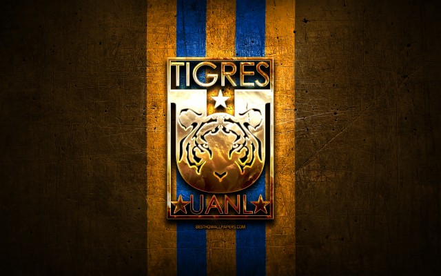 Tigres Uanl Fc, Golden Logo, Liga Mx, Orange Metal - Poster - 2880x1800 ...