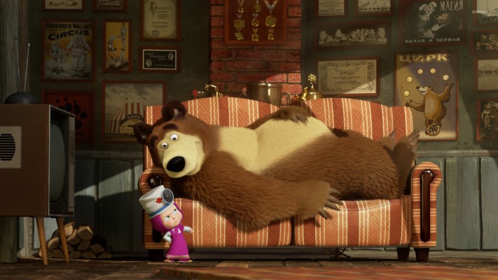 Masha And The Bear Sick - 1920x1080 Wallpaper 