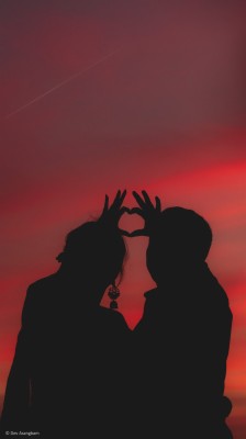 Couple Love Heart Sunset Photography 4k Ultra Hd Mobile - Love Wallpaper 4k  For Mobile - 950x1689 Wallpaper 