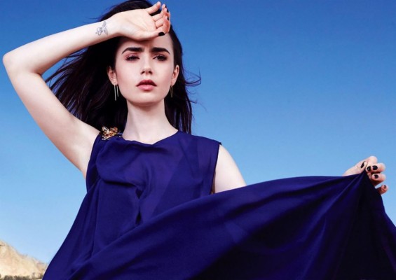 Blue Photoshoot Lily Collins - 3054x2160 Wallpaper - teahub.io