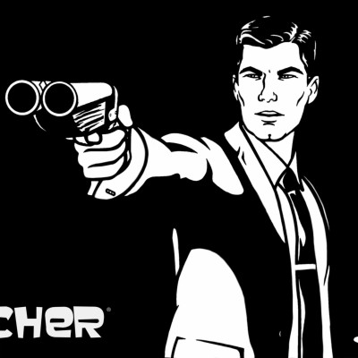 Cool Black And White Wallpaper Of Sterling Archer Paperpull - Archer Fx ...