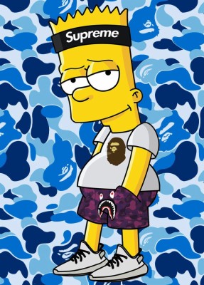 Bart Simpson Supreme iPhone Wallpaper  Download Wallpapers 2023