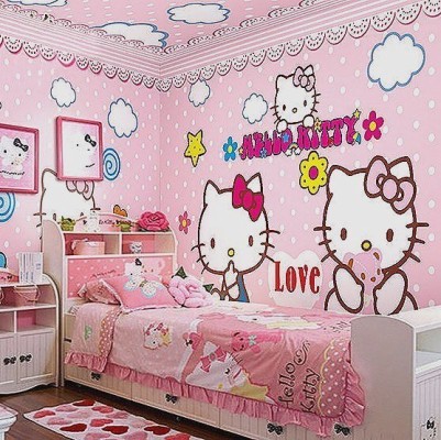 747 Wallpaper Dinding Kamar Hello Kitty Pink - MyWeb