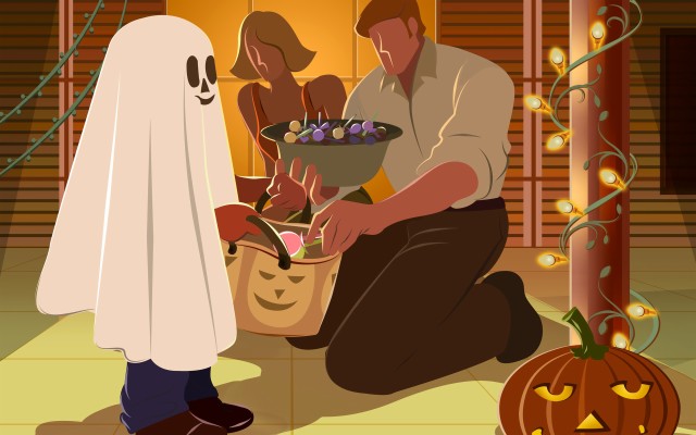 Trick Or Treat Illustration - 1920x1200 Wallpaper - teahub.io