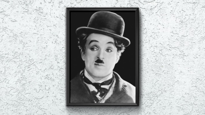 A Portrait Of Charlie Chaplin - Charlie Chaplin Black And White - 1600x900  Wallpaper 