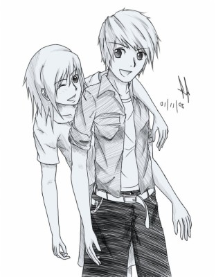 Sketch Of A Boy And A Girl 1222x1686 Wallpaper Teahub Io