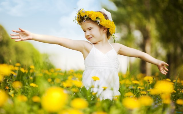 Flower Cute Baby Girl - 1920x1200 Wallpaper - teahub.io