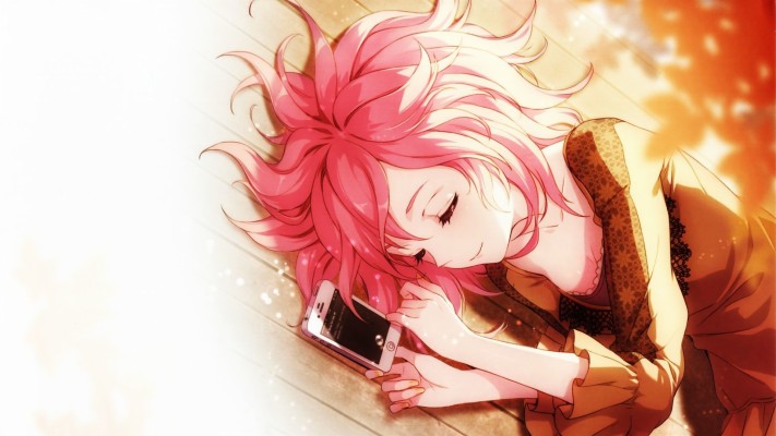 Download 1k Mikasa Ackerman Kawaii - Anime Girl Sleeping With Phone  - HD Wallpaper