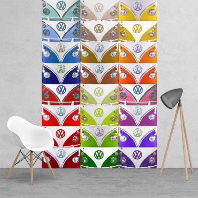 Panther Print Stampa Su Tela Pop Art 45x30 Cm | Volkswagen Camper Van Con Cornice In Legno, Pronta Da Appendere