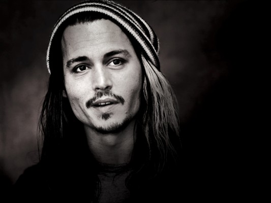 Johnny Wallpapers - Black And White Johnny Depp Portrait - 1024x768 ...