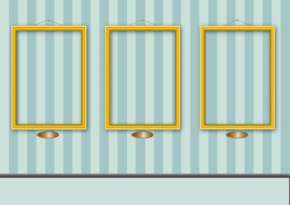Picture Frame, Gallery, Wallpaper, Stripes, Gold, Frame - Hình Nền Khung Ảnh  - HD Wallpaper
