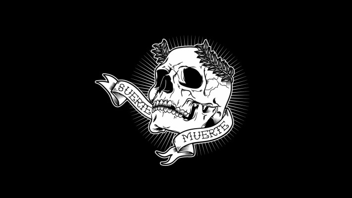 Girly Skull 2017 Cover High Quality - Skull Vector Black Background -  1920x1080 Wallpaper 