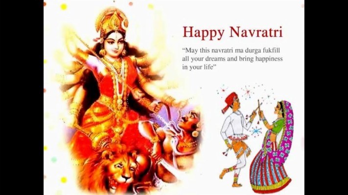 Happy Navratri Cartoon And Quotes Hd Wallpaper For - Navratri Image For  Whatsapp - 850x637 Wallpaper 