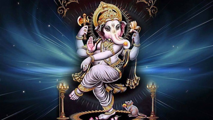 Ganesh Wallpaper Hd For Mobile Free Download God Hd - Dancing Ganesha -  1366x768 Wallpaper 