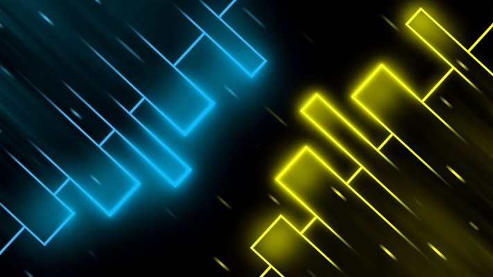 Yellow And Blue Neon - 3840x2160 Wallpaper 