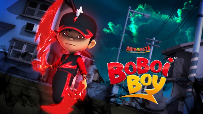 Boboiboy Halilintar Wallpaper - Boboiboy Halilintar Hitam - 1600x900