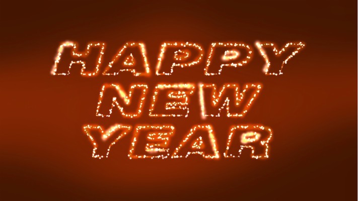 Happy New Year Dekstop Background Wallpaper - Neon Sign - 1600x900
