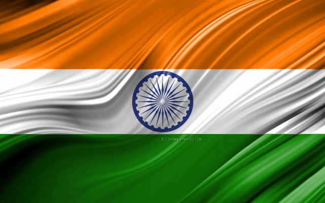 4k, Indian Flag, Asian Countries, 3d Waves, Flag Of - Indian Flag Image Hd 3d  Download - 3840x2400 Wallpaper 