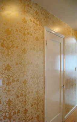 Construction Decorations Bedroom Hall Traditional With - Golden Metallic  Wall Paint - 632x990 Wallpaper 