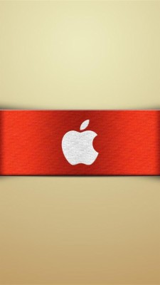 Apple Logo On A Red Ribbon Wallpaper - 600x1065 Wallpaper - teahub.io