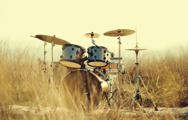 Photo Wallpaper Blur, Drums, Tool, Drum, Installation, - Drum Kit In