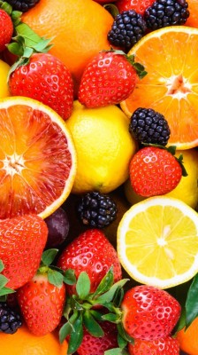 Fruit, Apple, Orange, Strawberry, Lemon, Blackberry, - Fruit - 640x1138 ...