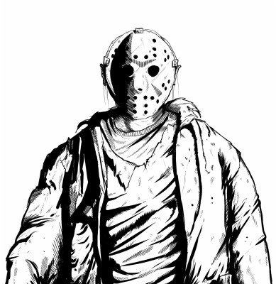 Full Body Jason Voorhees Drawing - 1661x1704 Wallpaper - Teahub.io