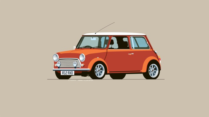 Old School Mini Cooper Illustration Wallpaper Data L Dopa Design And Illustration 2560x1440 Wallpaper Teahub Io