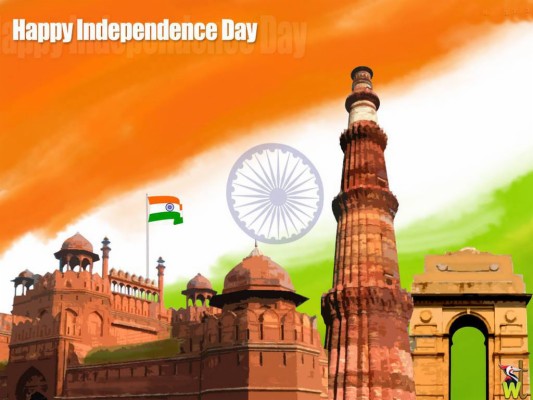 Independence Day 2018 Red Fort - 1600x800 Wallpaper 