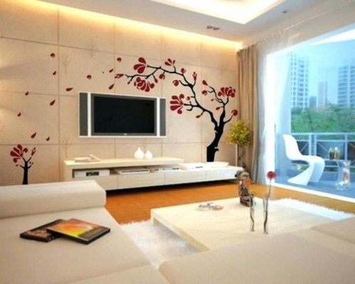 Grey Wallpaper Feature Wall - Modern Grey Feature Wall Living Room ...