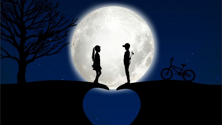 Couple In The Light Of The Moon Hd Wallpaper - Love Story Wallpaper Hd -  2560x1600 Wallpaper 