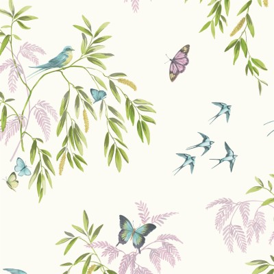 Birds And Butterflies 2704420 Schumacher Wallpaper - Schumacher Birds