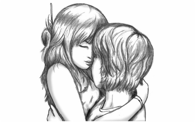 Sketch Of A Boy And A Girl 1222x1686 Wallpaper Teahub Io