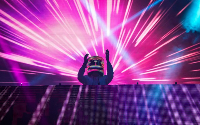 Marshmello Concert Stage Bright Lights Electronic Iphone Home Screen Wallpaper Marshmallow 3840x2400 Wallpaper Teahub Io