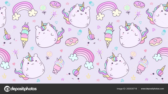 Kawaii Unicorn Wallpaper Hd 1366x768 Wallpaper Teahub Io