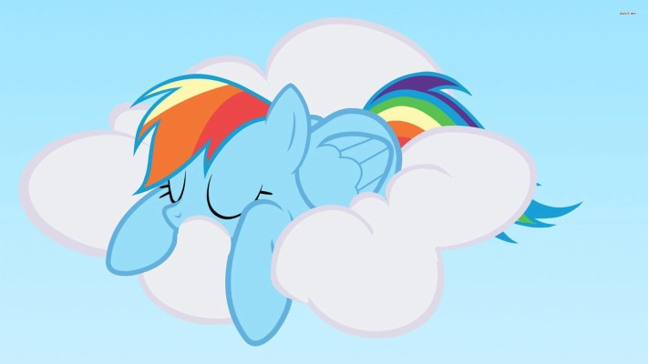 Rainbow Dash Sleeping On A Cloud - 2560x1440 Wallpaper - teahub.io