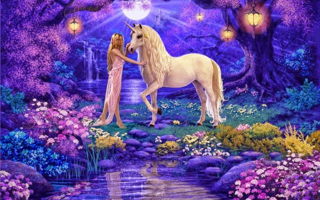Unicorn In The Fairyland Wallpapers - Unicorn Garden - 1280x800 Wallpaper -  