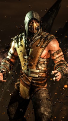 Scorpion, Mortal Kombat X, Knife, Hoodie, Artwork - 1080x2340 Wallpaper ...