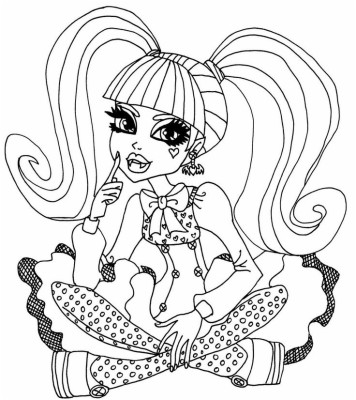 monster high gloom beach coloring pages
