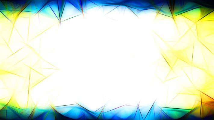 Abstract Blue Yellow And White Fractal Wallpaper Graphic - Yellow Blue