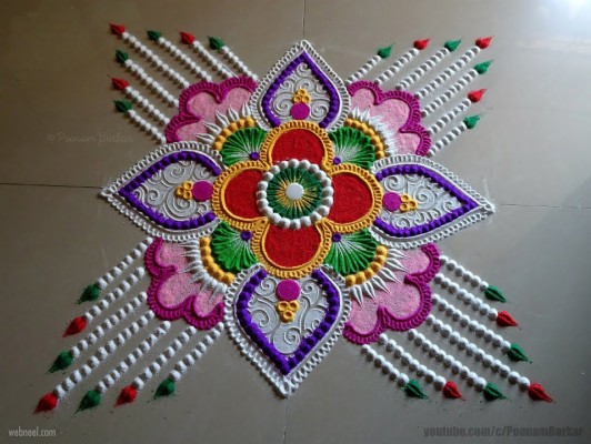 Rangoli Design Colorful - New Rangoli Design For Diwali 2019 - 958x720 ...